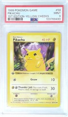 V1962: 1999: Pikachu: 58/102: 1ST Edition: Game: PSA: 9: MINT: 103769490